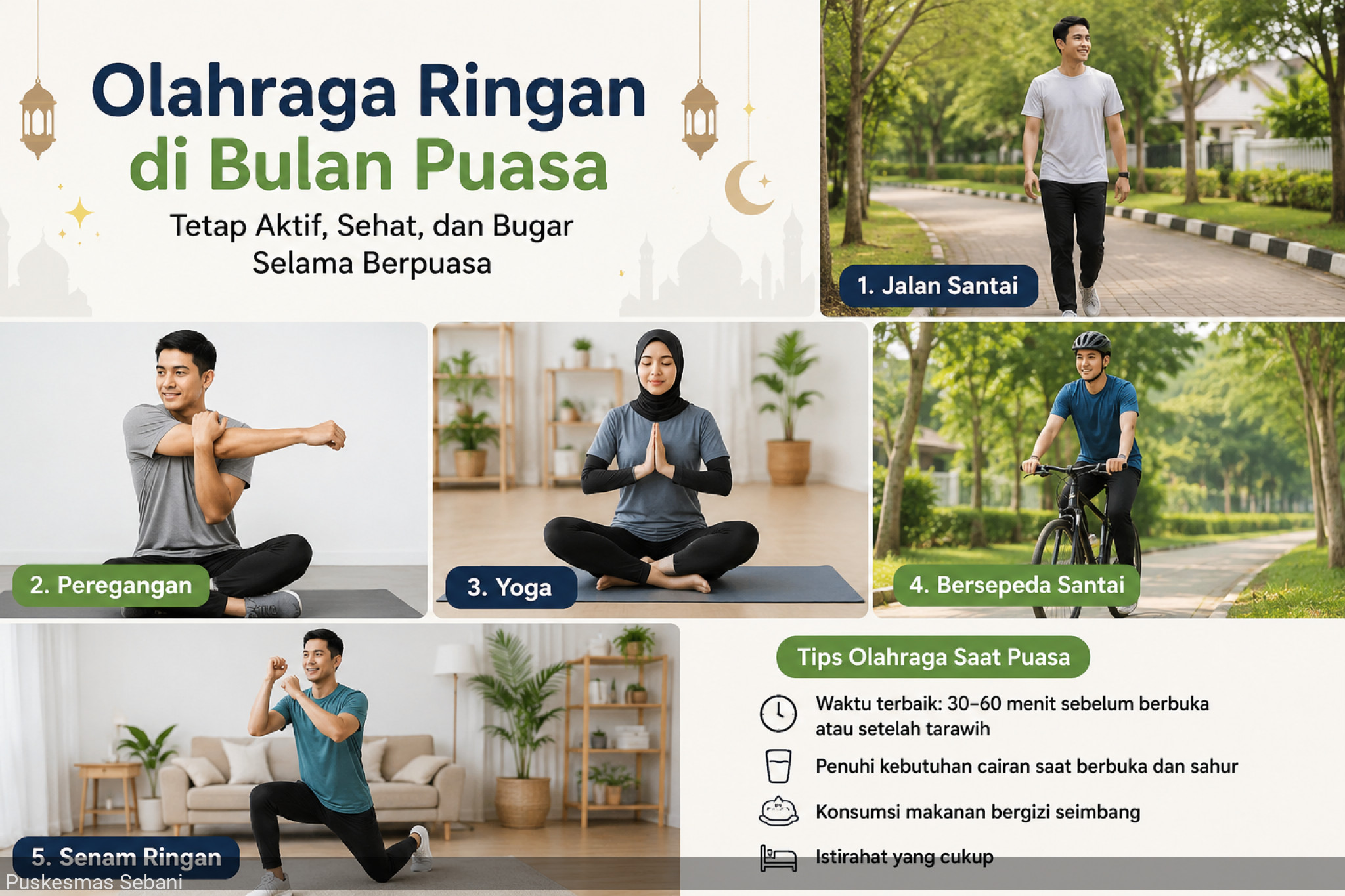 Olahraga Ringan Saat Puasa, Tetap Aktif Tanpa Bikin Lemas