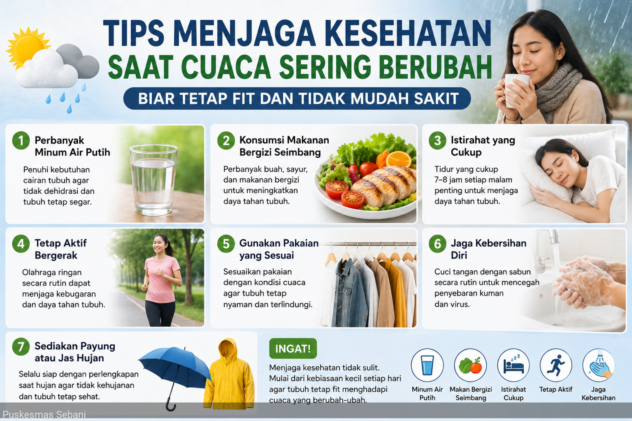 Tips Menjaga Kesehatan Saat Cuaca Sering Berubah, Biar Tetap Fit dan Tidak Mudah Sakit