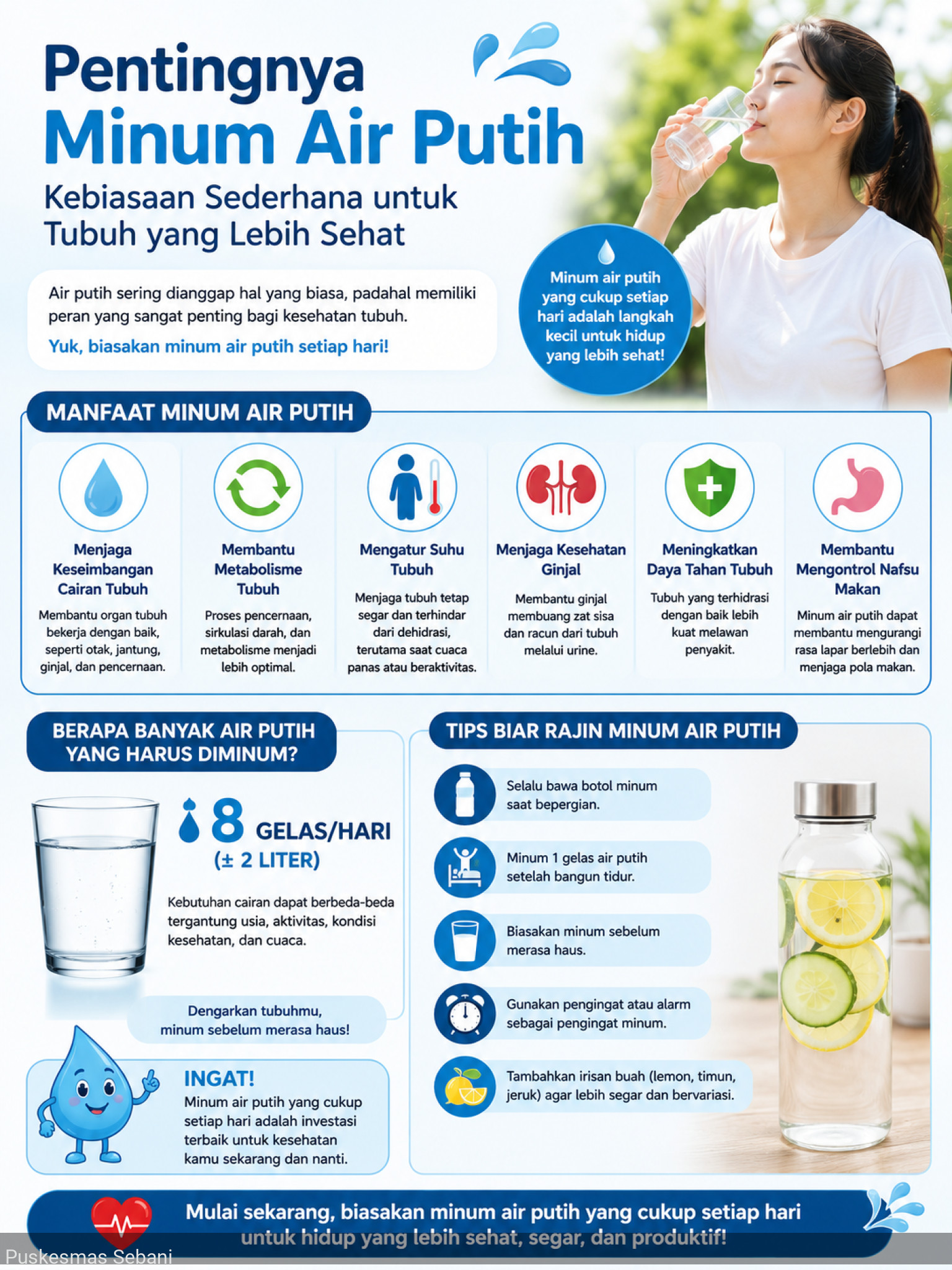 Pentingnya Minum Air Putih, Kebiasaan Sederhana untuk Tubuh yang Lebih Sehat